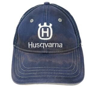 Husqvarna World Of Concrete 2015 Snapback Trucker Hat Blue One Size Mesh Back